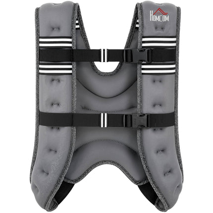 8KG Weighted Vest, Running Weight Vest with Adjustable Strap, Convenient Pocket and Reflective Strips for Men and Women