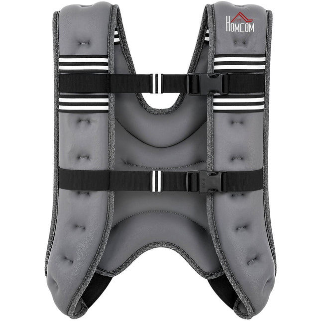 8KG Weighted Vest, Running Weight Vest with Adjustable Strap, Convenient Pocket and Reflective Strips for Men and Women