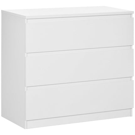 3-Drawer Chest of Drawers Storage Organiser Unit for Bedroom and Living Room - White
