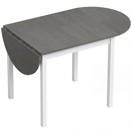 4-6 Person Wooden Drop-Leaf Table - Grey