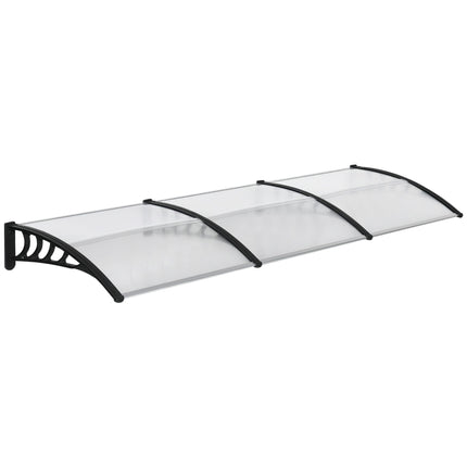 3 Panel Outdoor Awning with UV Resistant Polycarbonate - Clear