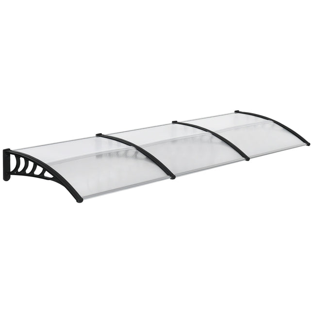 3 Panel Outdoor Awning with UV Resistant Polycarbonate - Clear