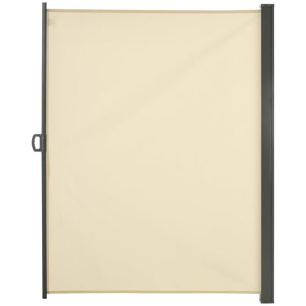 3 Metre Retractable Sun Awning Privacy Screen with Steel Frame - Cream