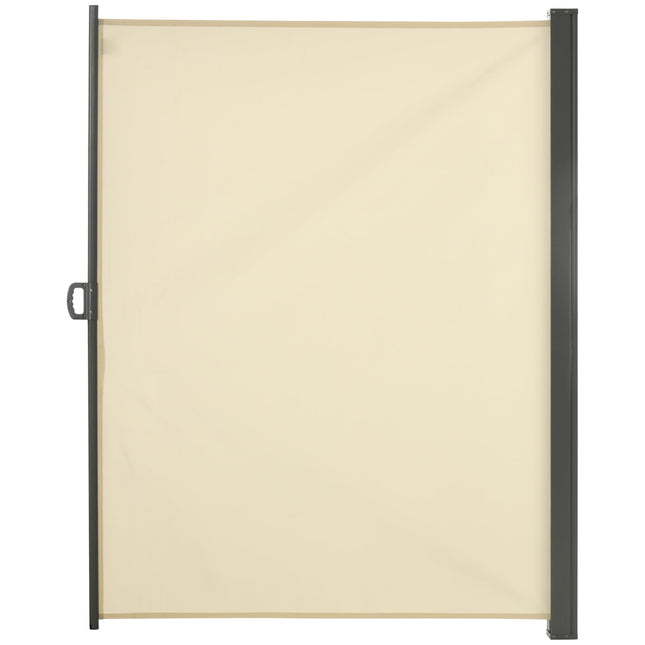3 Metre Retractable Sun Awning Privacy Screen with Steel Frame - Cream