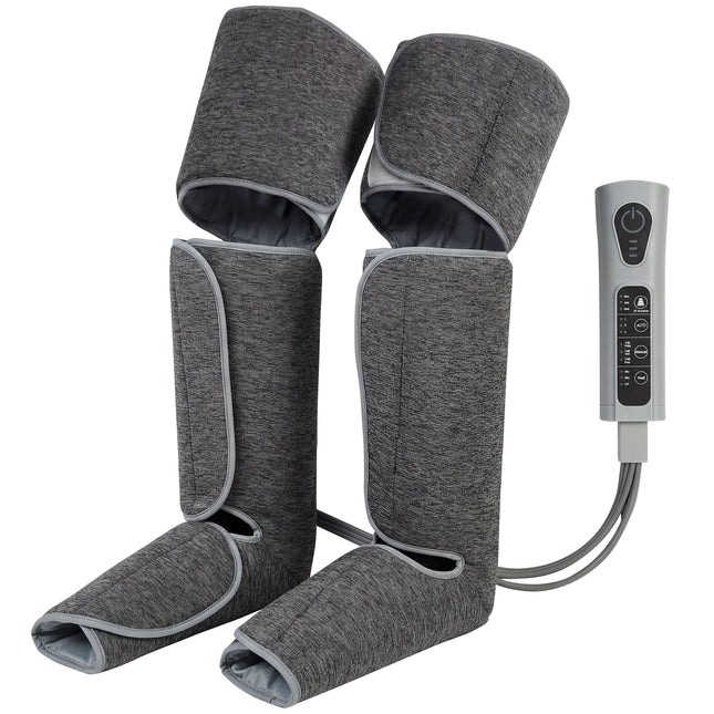 Leg Massager with Heat, Compression, 3 Auto Modes & 3 Intensities, Foot and Calf Massage Machine