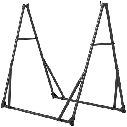 Foldable Portable Metal Hammock Stand 120kg Load Capacity - Black