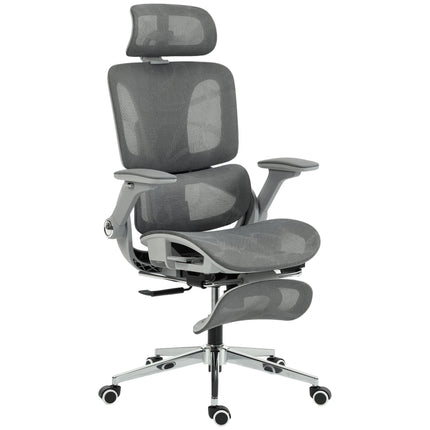 Ergonomic Office Chair, High Back Mesh Desk Chair, Grey