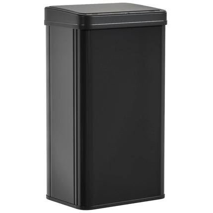50L Sensor Bin with Soft-Close Lid, Stainless Steel Automatic Touchless Motion Sensor Kitchen Bin, Black