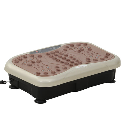Vibration Plate Machine 54L x 33W x 14H cm with Remote & Resistance Bands - Black, Champagne, Light Coffee