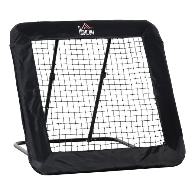 Adjustable Angle Football Training Rebounder Net with Quick Folding Design - Black