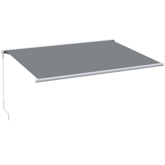 Retractable Electric Awning 300x395 cm with Remote Control - Grey