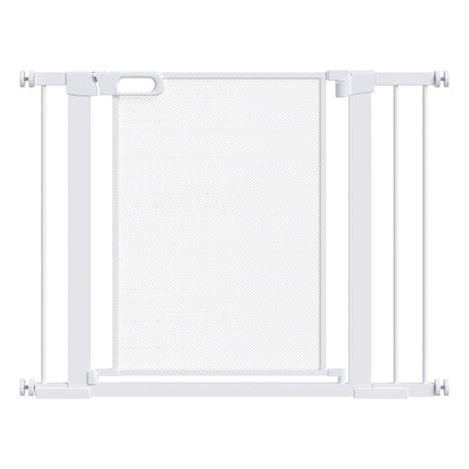 Pressure Fit Dog Safety Gate with Auto Close & Double Lock for Doorways and Staircases - White