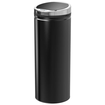 50L Automatic Motion Sensor Rubbish Bin with Fingerprint Resistant, Stainless Steel, Black
